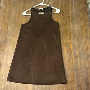 Brown backless suede dress. Size small.